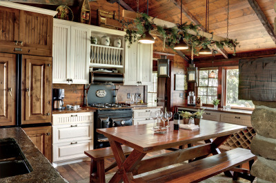 Utterly Gorgeous Kitchen in Cozy, Rustic Cabin [1200 x 799]