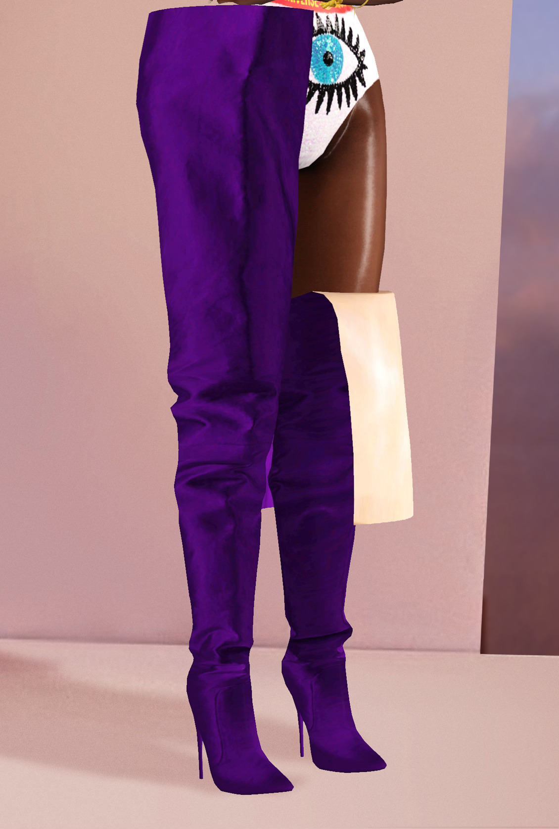 vetements x manolo blahnik satin boots