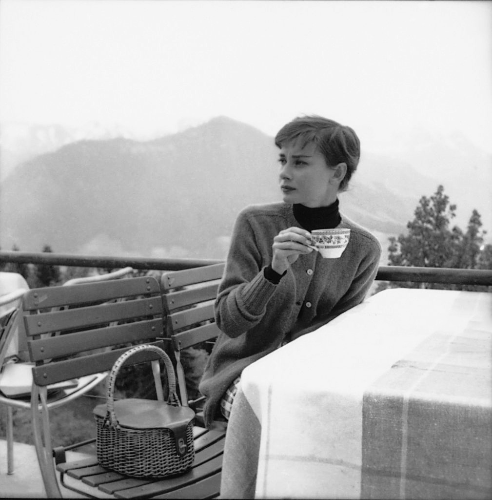 Rare Audrey Hepburn — Audrey Hepburn at a resort in Bürgenstock,...