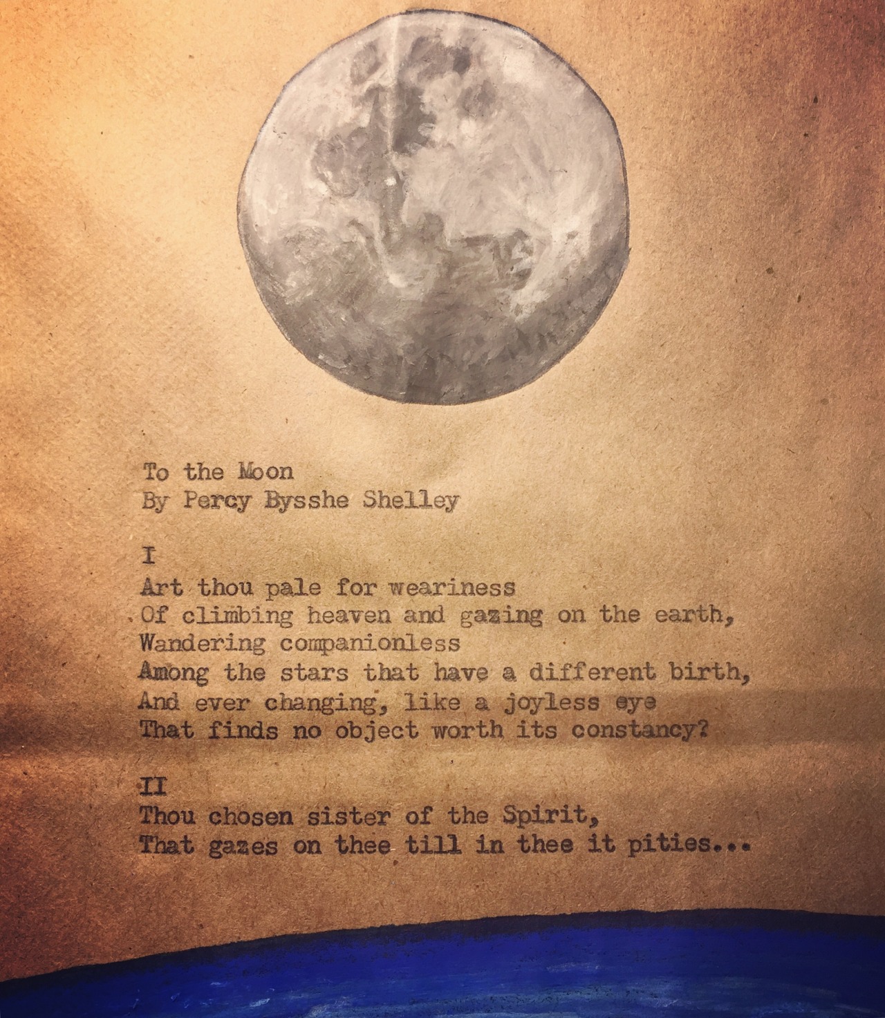 ‘To the Moon’ By Percy Bysshe Shelley!Lovingly, Lunch Sack Poetry