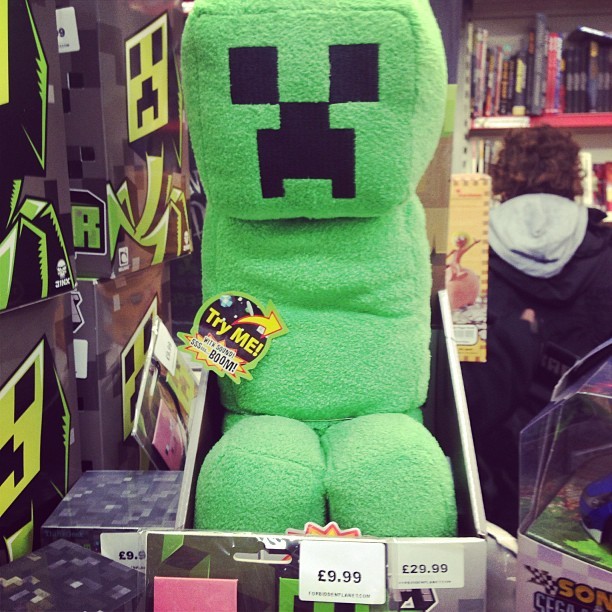 minecraft creeper cuddly toy