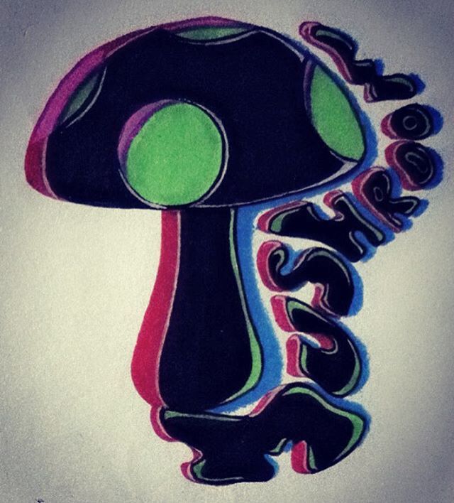 Mushroom Drawing Trippy ~ Drawing Easy