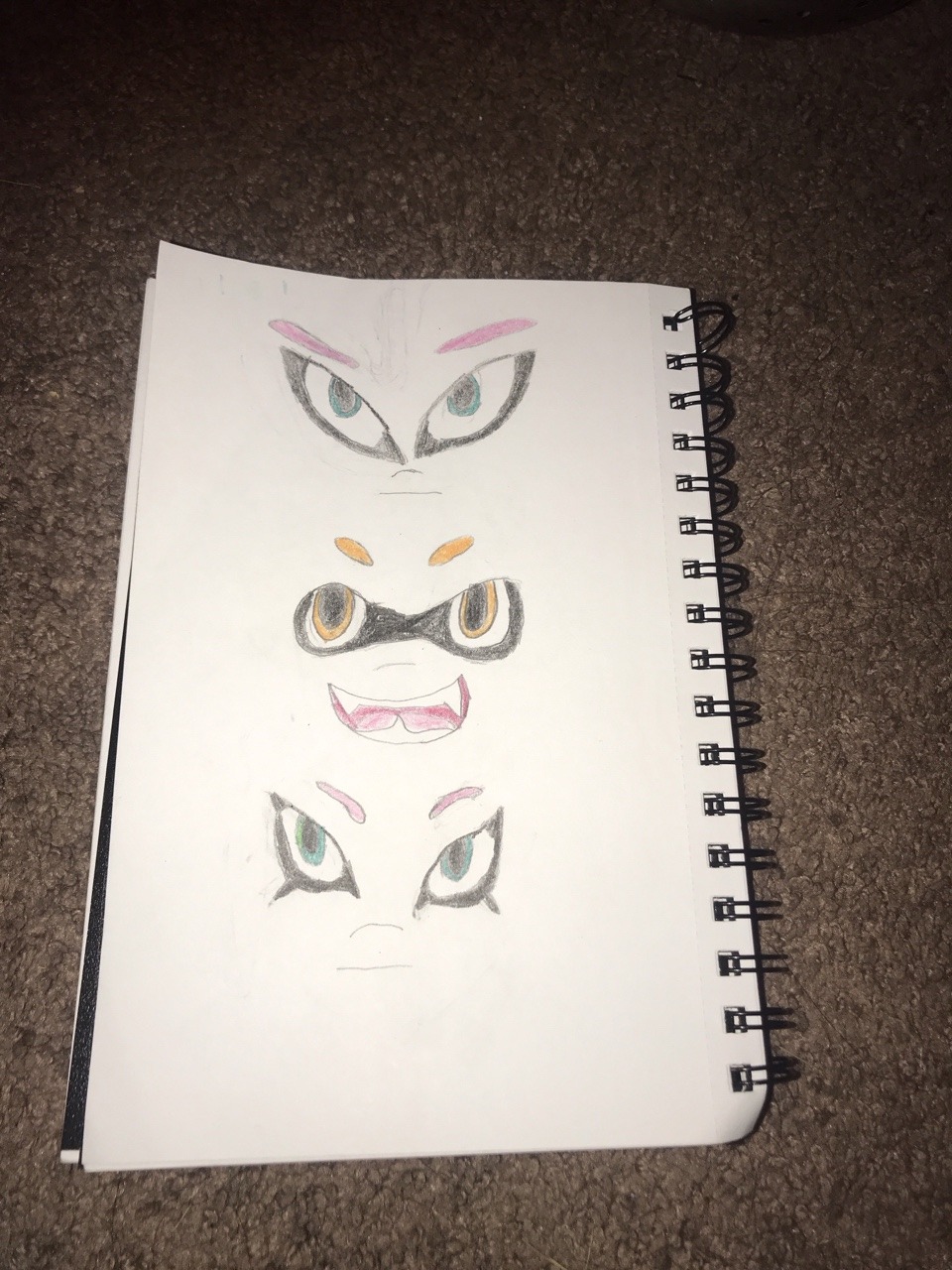 Depressed... — Just a quick sketch of octoling eyes top and...