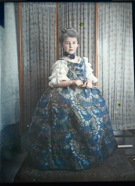 ornamentedbeing:
“ Late 1900’s autochromes
My mind cannot comprehend the thought of playing dress up in a real 18th century gown.
”
How lovely! The gown reminds me of this portrait of the comtesse de Provence as a young girl: