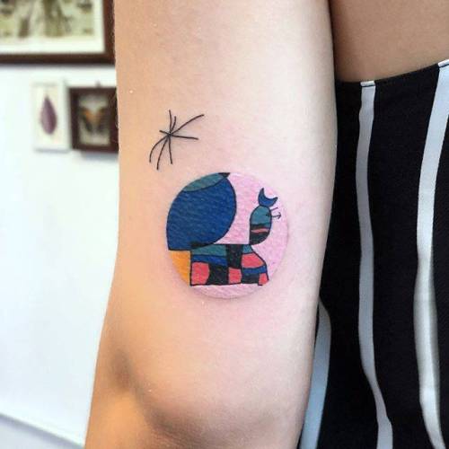 By Eugene Nedelko · Dusty Past, done in Wroclaw.... spain;art;geometric shape;small;eugenenedelko;patriotic;circle;tricep;contemporary;tiny;joan miro;ifttt;little;location;europe