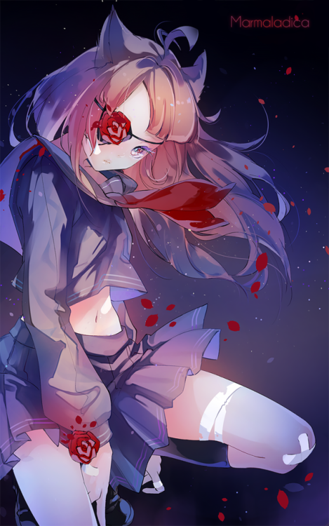 anime girl with an eyepatch  Tumblr