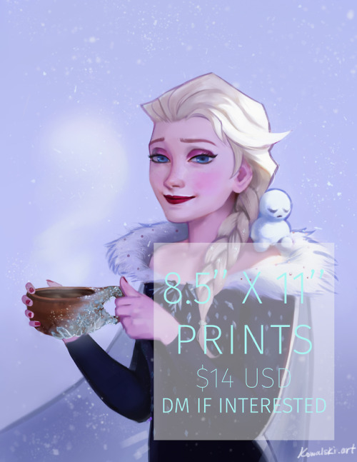 kowalskiartblog:Hey guys I’m selling prints of my Elsa art!...