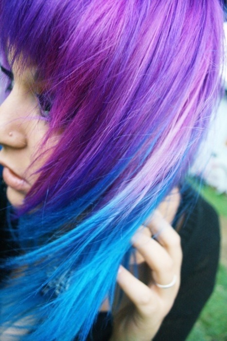 colorful hairstyles on Tumblr