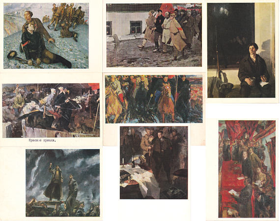 Collection of 8 October Revolution art postcards
Listed on Etsy: https://www.etsy.com/sovietpostcards/listing/538789811/