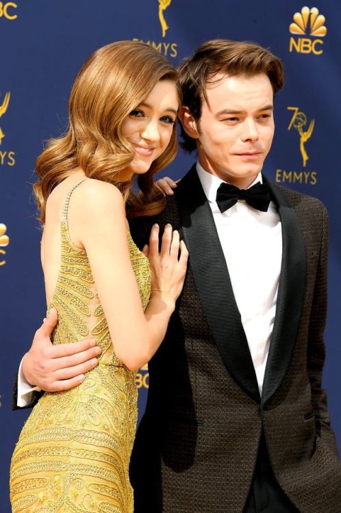 that-thing-that-feeling:Charlie Heaton and Natalia Dyer at the...