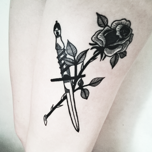 minimalistic rose tattoo  All Things Tattoo
