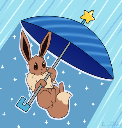 pokemon pokémon eevee umbrella sparkles icon? this is an icon?