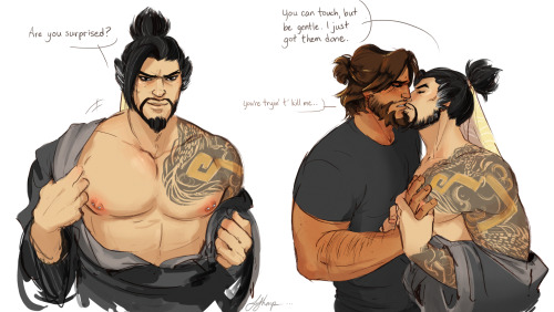 motmorfol:suzannartafterdark:Breaking news: Hanzo is a nasty...