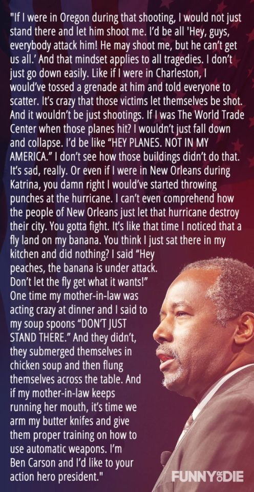 Funny Or Die — Ben Carson’s Full Statement On How He Would Have...