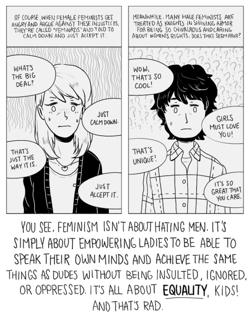 chromehearts:A feminism comic I did for my uni’s newspaper. I...