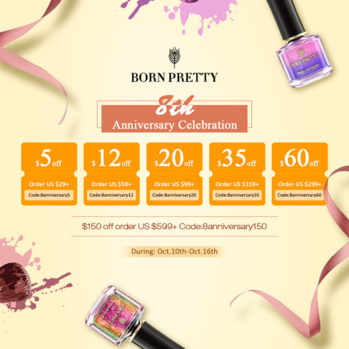 Mark the date and get ready for some great deals.Born Pretty...