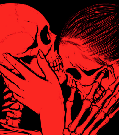 skeleton kiss | Tumblr