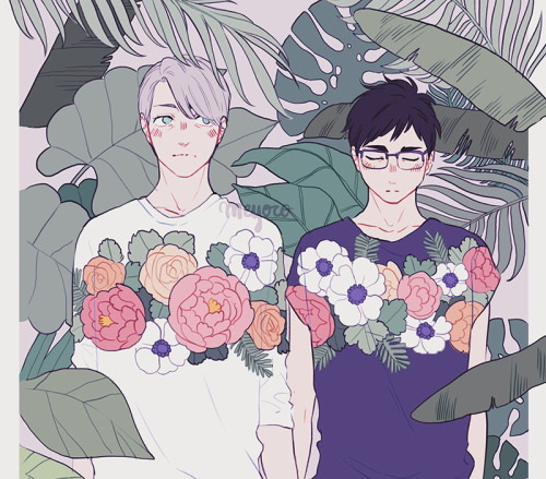 cousaten:Indulgently drew these two with lots of plants.