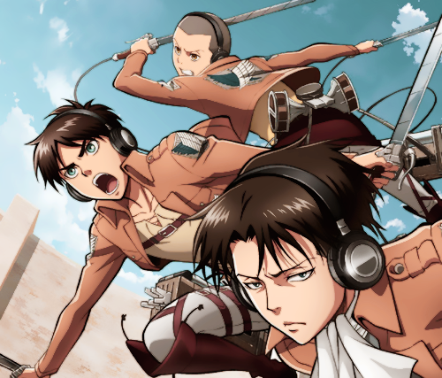 uttsukushi:       Shingeki no kyojin radio CDs covers