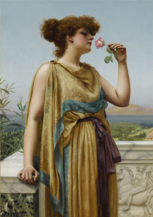 loumargi:John William Godward (1861-1922) The Fragrant Rose....