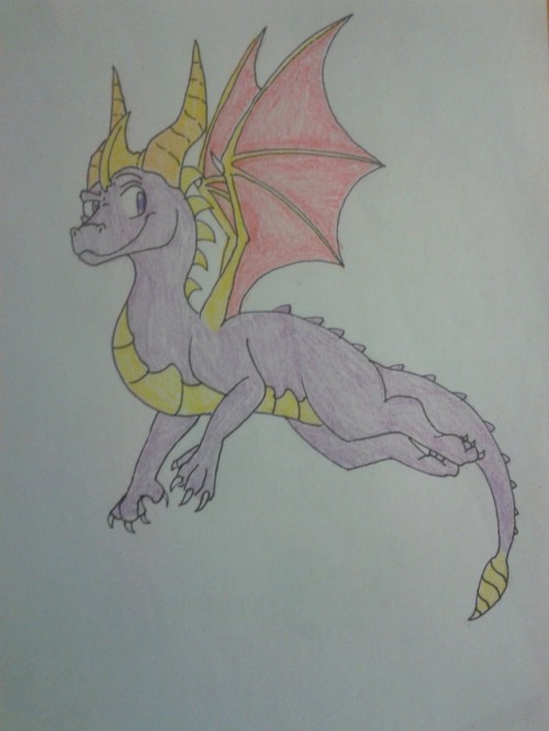 I DREW A SPYRO! just on plain ol printer paper and coloured with...