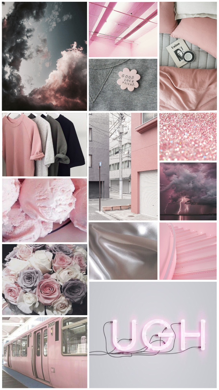 Picturesque Aesthetics  Pastel Pink and Grey Aesthetic  