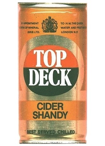 <p>Top Deck cider shandy 1980s. Remember drinking this stuff?</p>