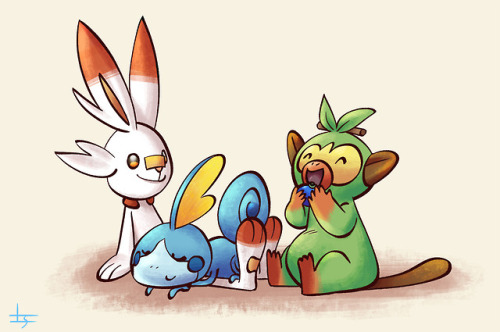 Artsy Blueem The New Pokemon Sword And Shield Starters Are