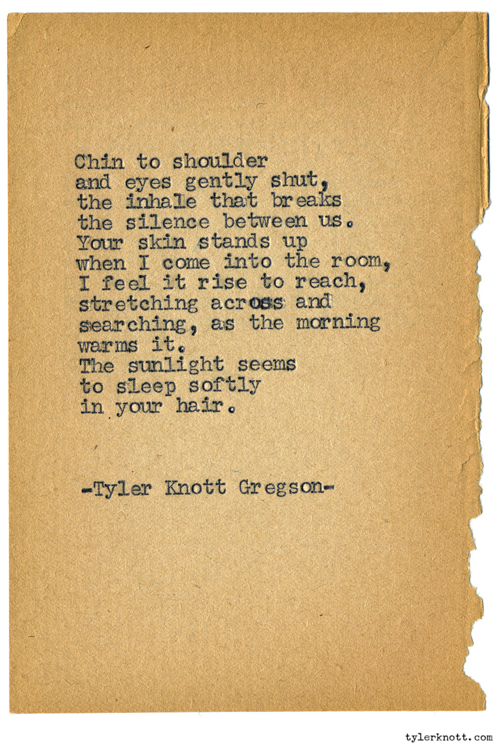 Tyler Knott Gregson — Typewriter Series #1206 by Tyler Knott Gregson...