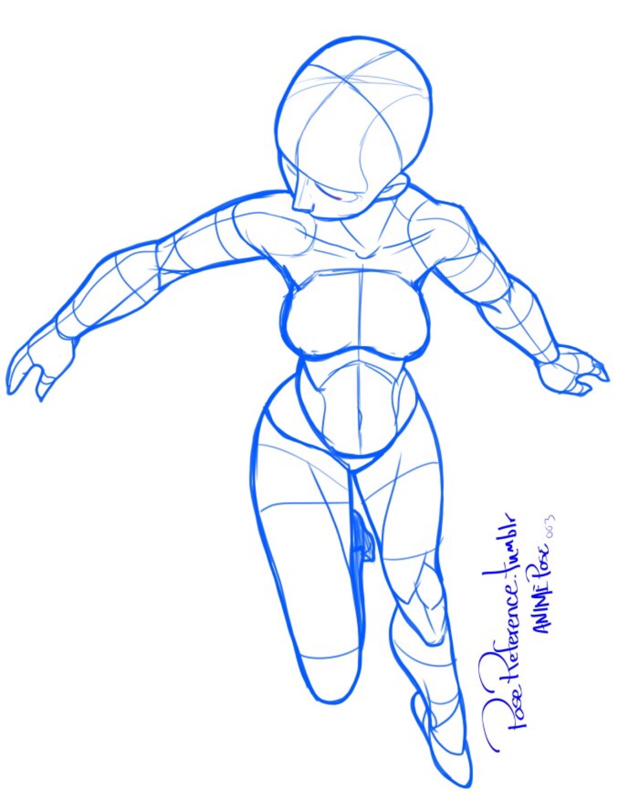 Drawing Poses Female Floating.