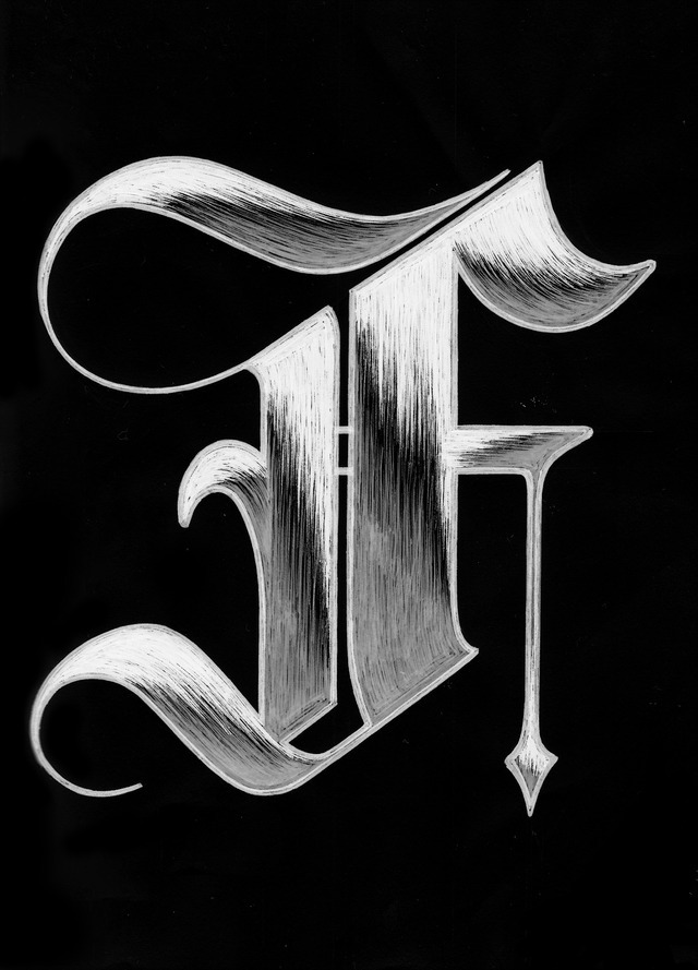 Lettering - Letter F Gothic - MCN the creator