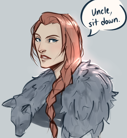 romans-art:some quick Sansa sketches before bed because she...