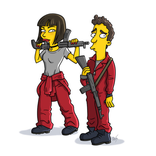 Tokyo and Rio / Casa De Papel / Simpsonized by ADN