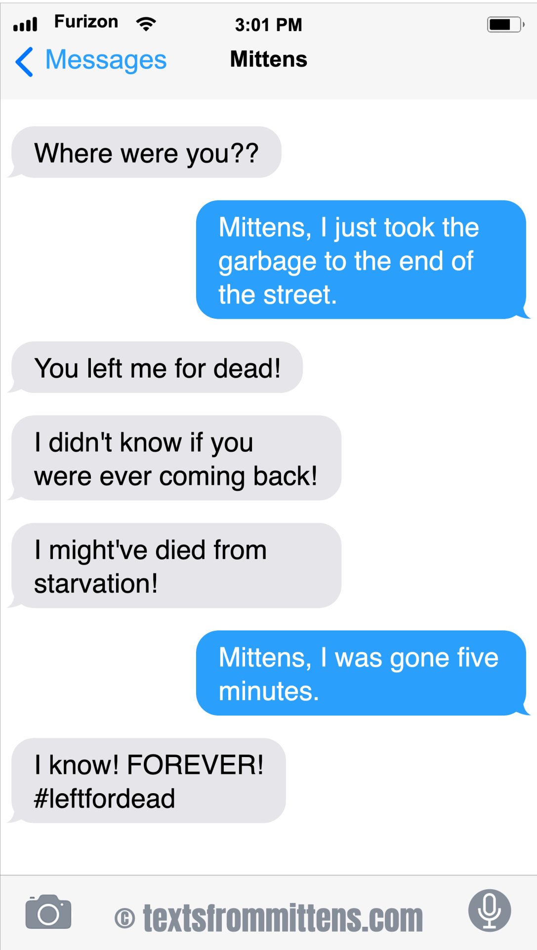 Texts from Mittens