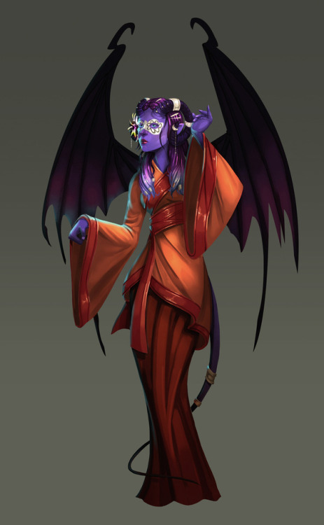 winged tiefling | Tumblr