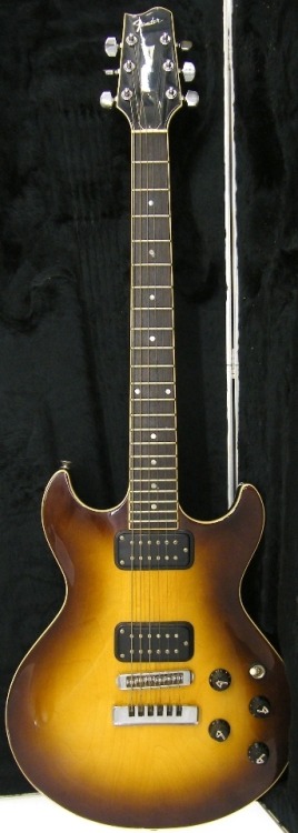 frettedchordophones:1980s Fender Flame double cut...