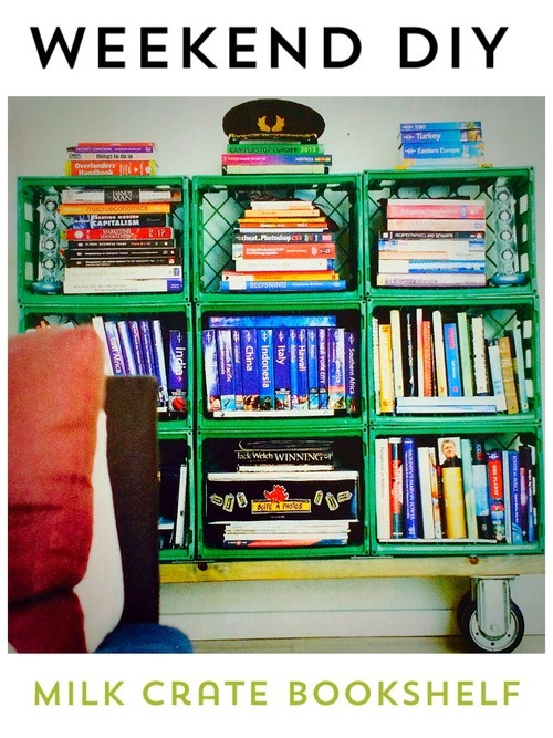 Weekend Diy Milk Crate Bookshelf
