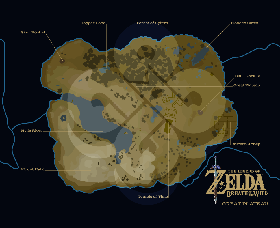 Breath Of The Wild Great Plateau Map Maping Resources