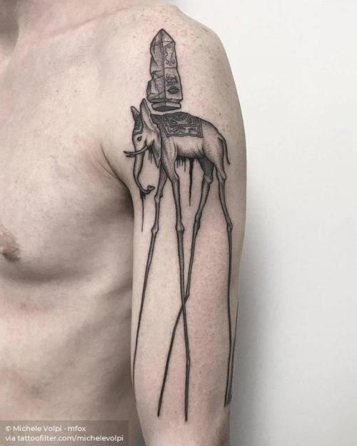 Salvador Dali Elephants Tattoo by caitlinlmtattoos  Tattoogridnet