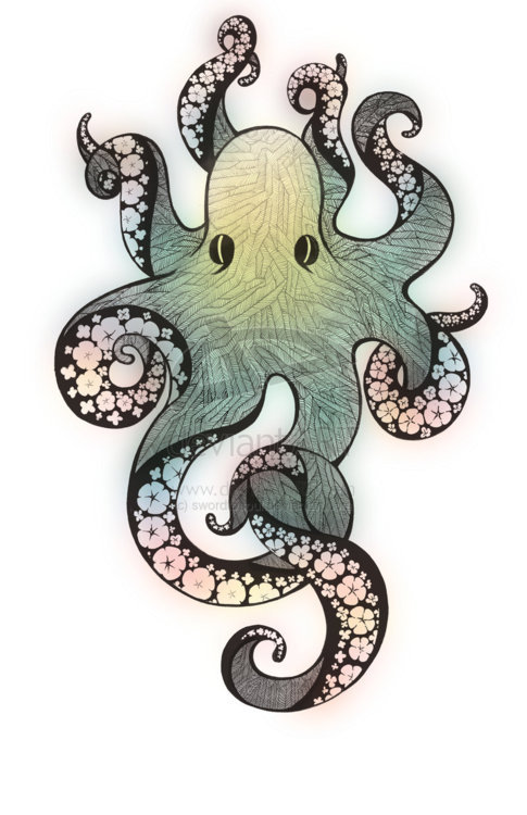 octopus drawing on Tumblr