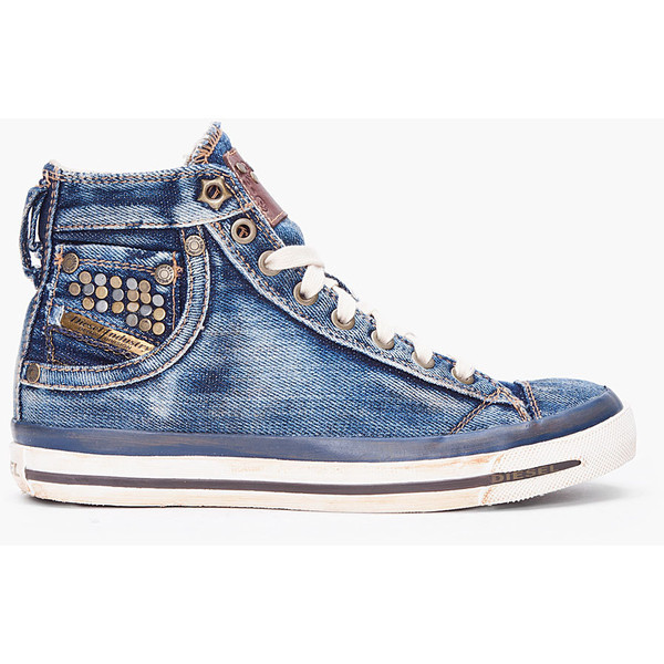 Sneakers Tendance — DIESEL Denim Mid Exposure Sneakers