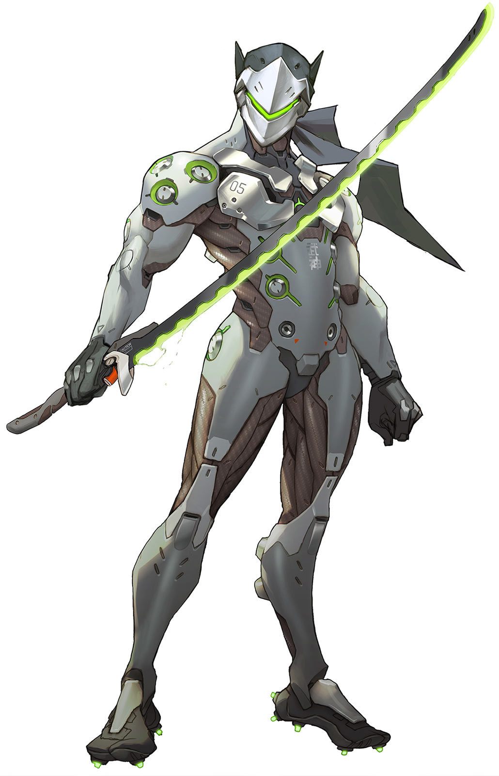 The Concept Art Library — Overwatch- Genji and Hanzo Initially