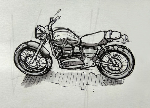 Sketches from motorbike festival