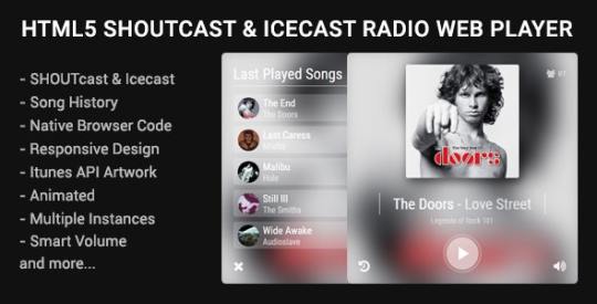 HTML5 Shoutcast & Icecast Radio Web Player v1.2 Nulled