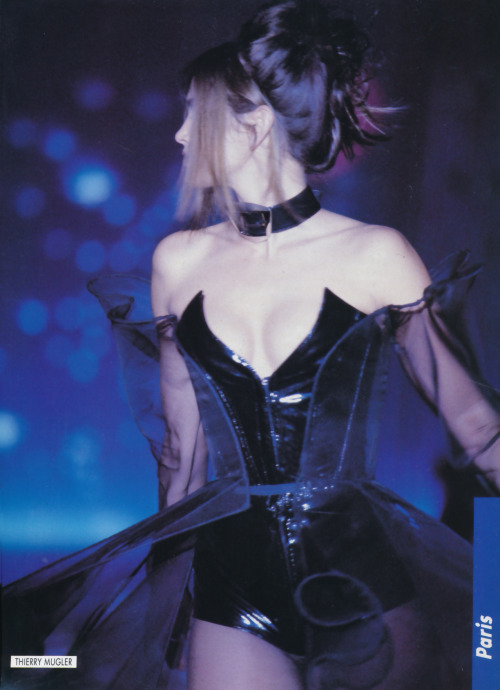 houseofcindyc:Cindy Crawford, Thierry Mugler, Fall 1990. 