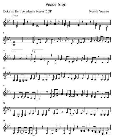 anime sheet music | Tumblr