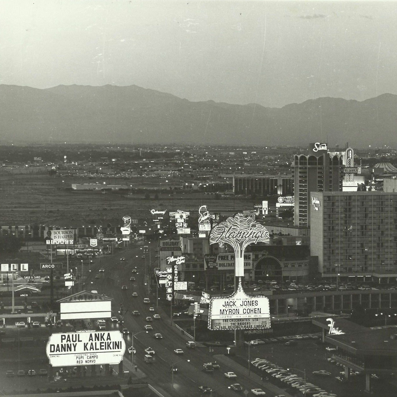 Vintage Las Vegas — Las Vegas Strip, June 1973. View from Dunes...