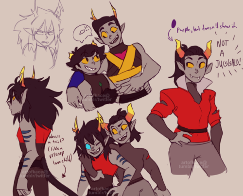 artofkace:here’s a huge pile of Homestuck AU crossover stuff...