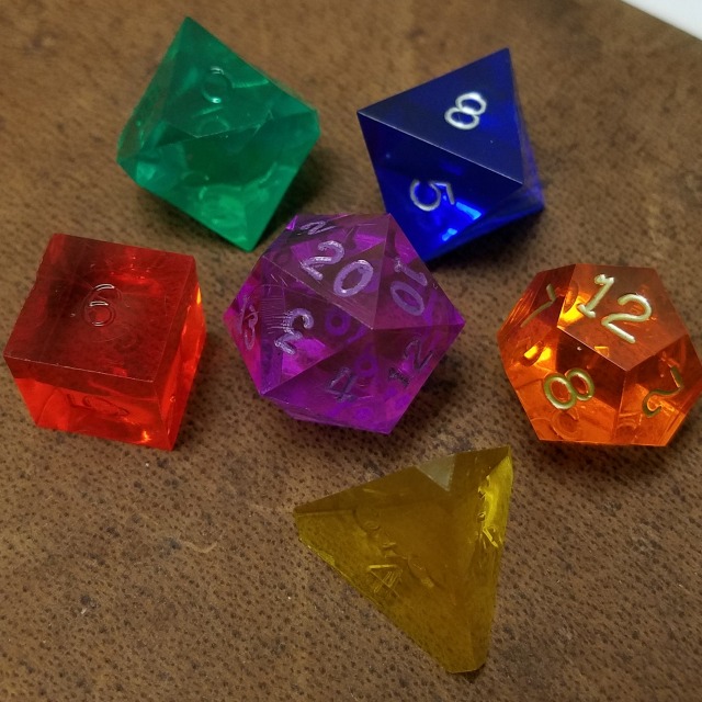D4 D6 D8 D10 D12 D20 Polyhedral Spiral Dice Set For D/&D And Other TTRPG