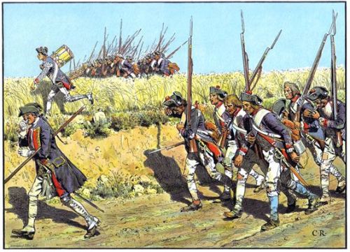 borussia-in-saecula-saeculorum:Prussian troops move forward at...